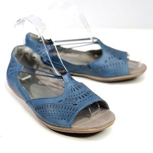 Earth Shoes Camellia Nauset Wide sandal blue 6.5W